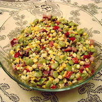 Succotash with Fresh Herbs & Smoked Meat