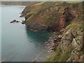 SX9355 : Cliffs west of Durl Head by Derek Harper