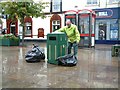 SJ9494 : Emptying the Litter Bins by Gerald England