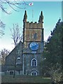 SX4655 : Stoke Damerel Church in winter by High View