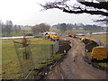 TM3573 : Construction of new bridge over the lake at Heveningham Park by Geographer