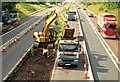 J2965 : Roadworks, M1 near Lisburn by Albert Bridge