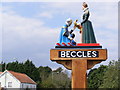 TM4289 : Beccles Town Sign by Geographer