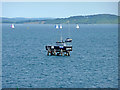 SZ3493 : Yacht Club Starting Platform, Lymington Spit by Christine Matthews