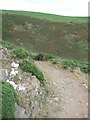 SM8423 : Coast path and valley above Cwm Bach by David Smith