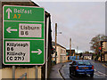 J4059 : "C" road sign, Saintfield by Albert Bridge