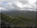 NH0314 : Looking down the south east ridge of Sgùrr a' Bhealaich Dheirg by Nigel Brown