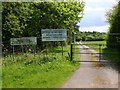 SP3650 : No Admission signs at DSDA Kineton by David P Howard