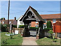 TM1430 : Lych gate St Lawrence's Church, Bradfield by PAUL FARMER