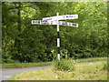 TG1407 : Roadsign on the B1108 Watton Road by Geographer