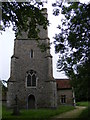 TM1965 : All Saints Church Tower, Kenton by Geographer