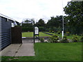 TM3977 : The entrance to Halesworth Angel Bowls Club by Geographer