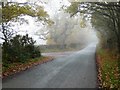 SK1115 : Shaw Lane junction on a foggy day by Christine Johnstone