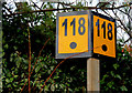 J3979 : Railway milepost, Holywood station by Albert Bridge