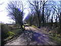 TM4072 : Footpath to Willow Marsh Lane & entrance to South Manor Farm by Geographer