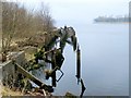 NS3974 : Remains of a jetty by Lairich Rig