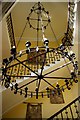 SJ2691 : Chandelier and staircase in Leasowe Castle Hotel by Tiger