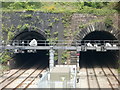 ST3087 : Closeup view of the southern portals of Hillfield tunnels, Newport by Jaggery