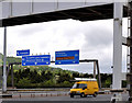 J3478 : Motorway gantry sign, Belfast (3) by Albert Bridge