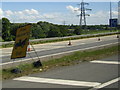 TL0818 : M1 slip road at junction 10 southbound by Colin Pyle