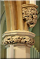 TQ3585 : St Barnabas, Homerton High Street - Column by John Salmon