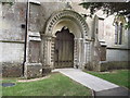 SY8084 : Doorway to St Christopher's church by Anthony Vosper