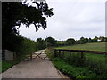 TM4062 : Workhouse Lane Bridleway to Knodishall Level Crossing & entrance to Meadow Farm by Geographer