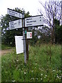 TM3250 : Roadsign on the B1084 Woodbridge Road by Geographer