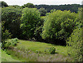 SN6152 : Course of old railway near Llangybi, Ceredigion by Roger  D Kidd