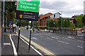 SP0483 : Welcome to Edgbaston - sign on Bristol Road, Bournbrook by Phil Champion