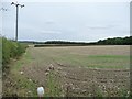 SE3114 : Large stubble field south of Hall Green by Christine Johnstone