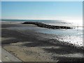 SH5700 : Bryn-y-mor revetment, Tywyn beach by Penny Mayes