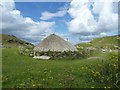 NB1340 : Reconstructed Iron Age House, Bostadh - from South by Rob Farrow