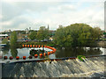 SE3320 : Calder River weir, Wakefield by Jim Osley