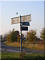 TM2072 : Roadsign on the B1117 The Street by Geographer