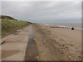 TA4011 : Sea wall on Spurn Point by Hugh Venables