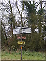 TM1674 : Roadsign  on the B1117 Hoxne Road by Geographer