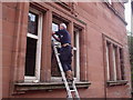 NS5862 : Govanhill Baths  Fitting Windows  (2) by Alan Murray Walsh