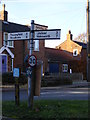 TM2980 : Roadsign on the B1123 Harleston Road by Geographer