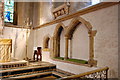 TQ5529 : Sedilia and Piscina, St Denys' church, Rotherfield by Julian P Guffogg