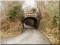 ST2089 : Former railway bridge, Dranllwyn Lane, Machen by Jaggery