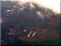 TL0846 : Cardington airship hangars from the air by Thomas Nugent