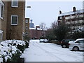 TQ2978 : Snow in Bessborough Place, Pimlico by PAUL FARMER