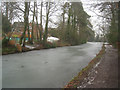 SU8053 : Frozen stretch of the Basingstoke canal by Mr Ignavy