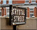 J3673 : Crystal Street sign, Belfast by Albert Bridge