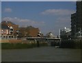 TQ3680 : Entrance to Limehouse Basin, from the Thames by Christopher Hilton