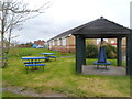 SS5198 : Picnic benches outside Bwlch Youth and Community Centre, Llanelli by Jaggery