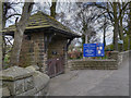 SD7732 : Lychgate and War Memorial by David Dixon