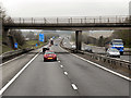 NS8435 : Bridge Over M74 Near Happendon by David Dixon