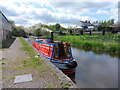 SJ3326 : Working Narrow Boat Hadar moored at Queen's Head by Keith Lodge